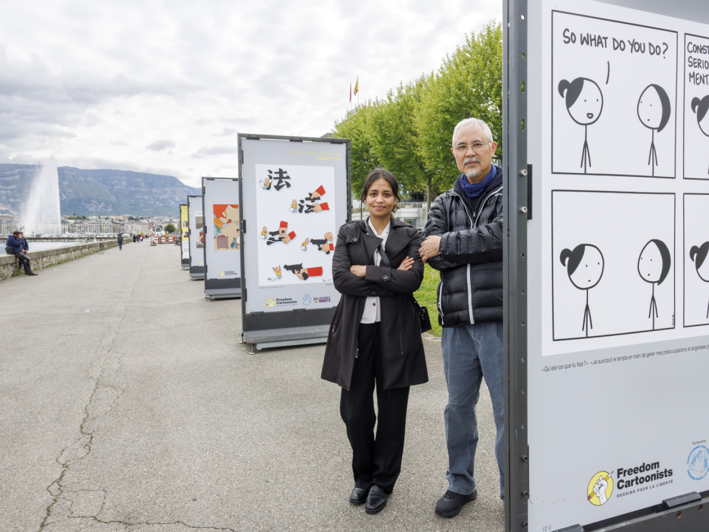 Three under threat cartoonists exhibit in Morges