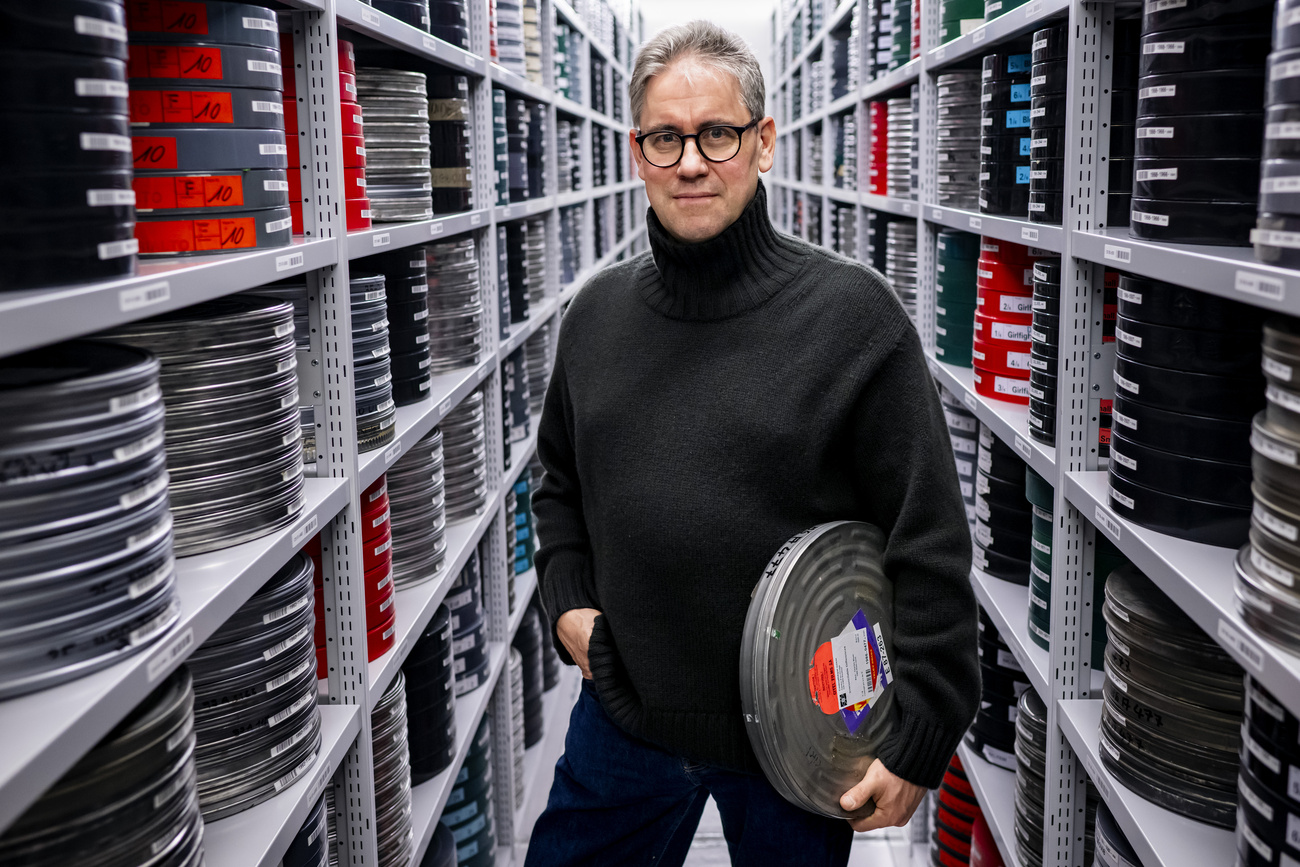 Vinzenz Hediger, the new director of the Swiss Film Archive, at the research and archiving centre in Penthaz, close to Lausanne. He took up his post last November.