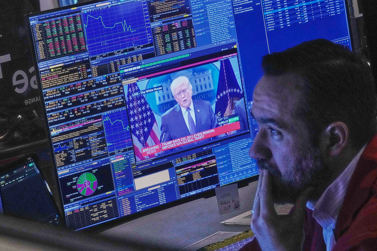 Donald Trump on a trader’s screen on the floor of the New York Stock Exchange last month.