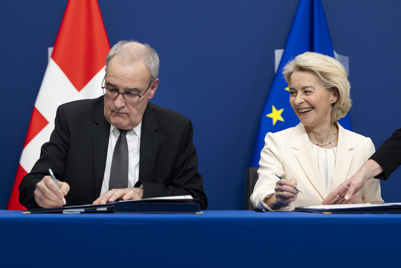 Guy Parmelin e Ursula von der Leyen a Bruxelles lunedì.