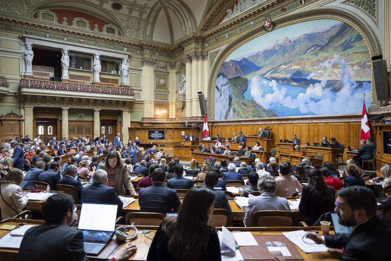Clear decision in favour of SRG's international offering: view of the National Council chamber.