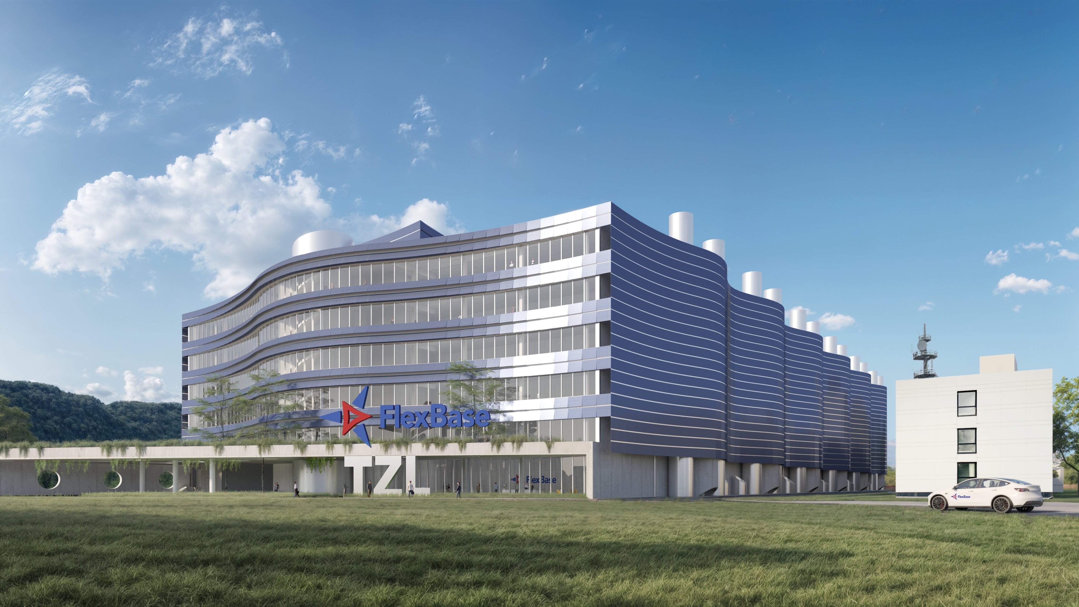 A computer-generated image of the planned Laufenburg Technology Centre.