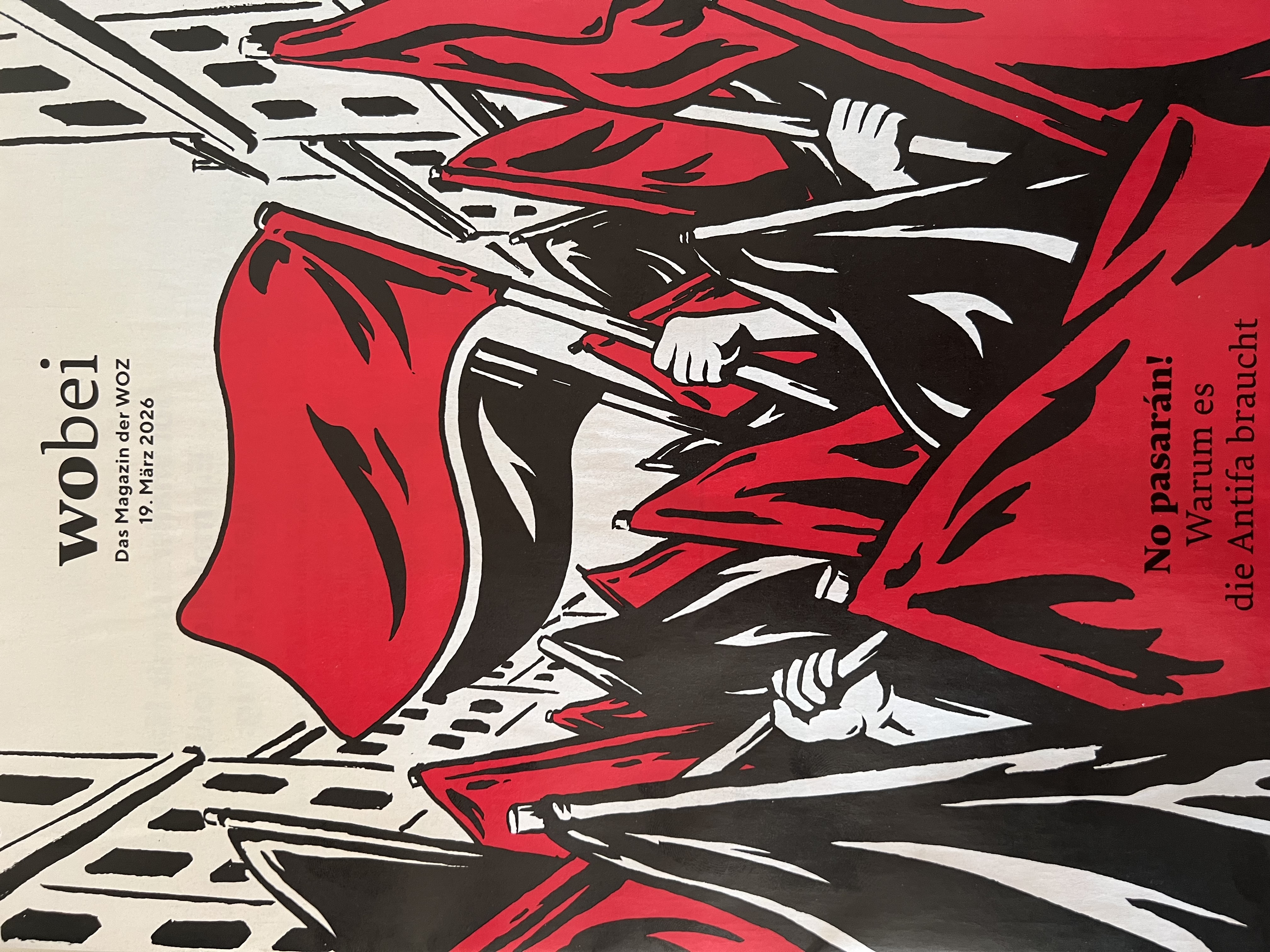 Capa desta semana da revista mensal do jornal WOZ.