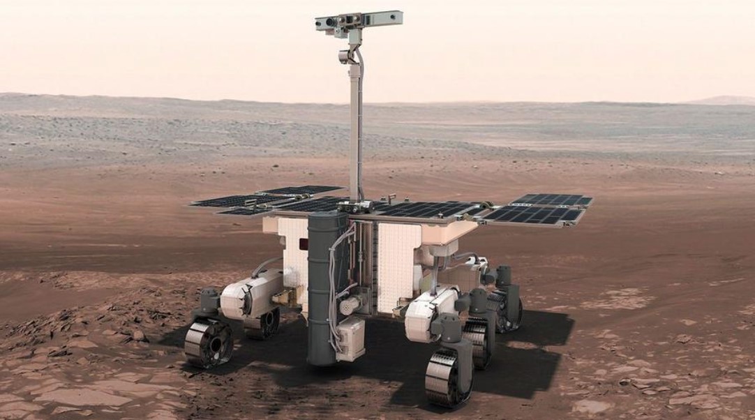 A reconstruction of the first European rover heading to Mars in 2028: a geologist from Ticino is also involved in the project.