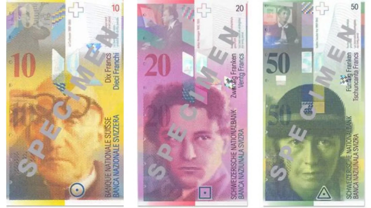 C'est lors de la conception de la huitième série de billets de banque, en 1995, que le traitement électronique des images a été utilisé pour la première fois. Le concept de sécurité a également été adapté. Des éléments de sécurité transparents ont alors été introduits. La BNS a retiré ces billets de la circulation au 30 avril 2021. Ils ne constituent donc plus un moyen de paiement officiel.