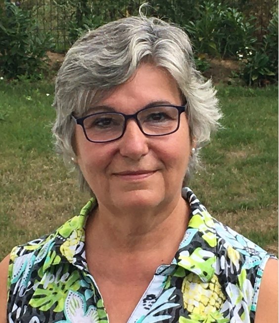 a woman wearing glasses