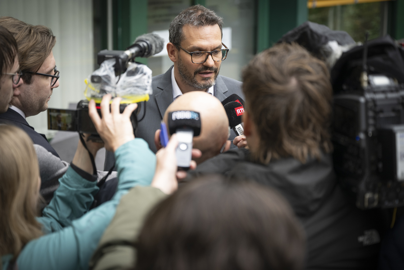 Pascal Jaussi, fondatore di Swiss Space Systems (S3), davanti al Tribunale penale economico del Cantone di Friburgo.