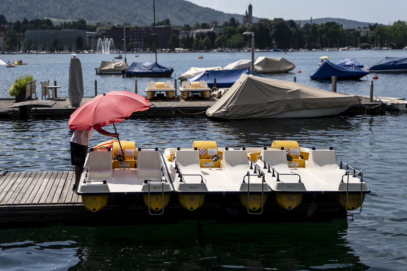 Boats on Lake Zurich.