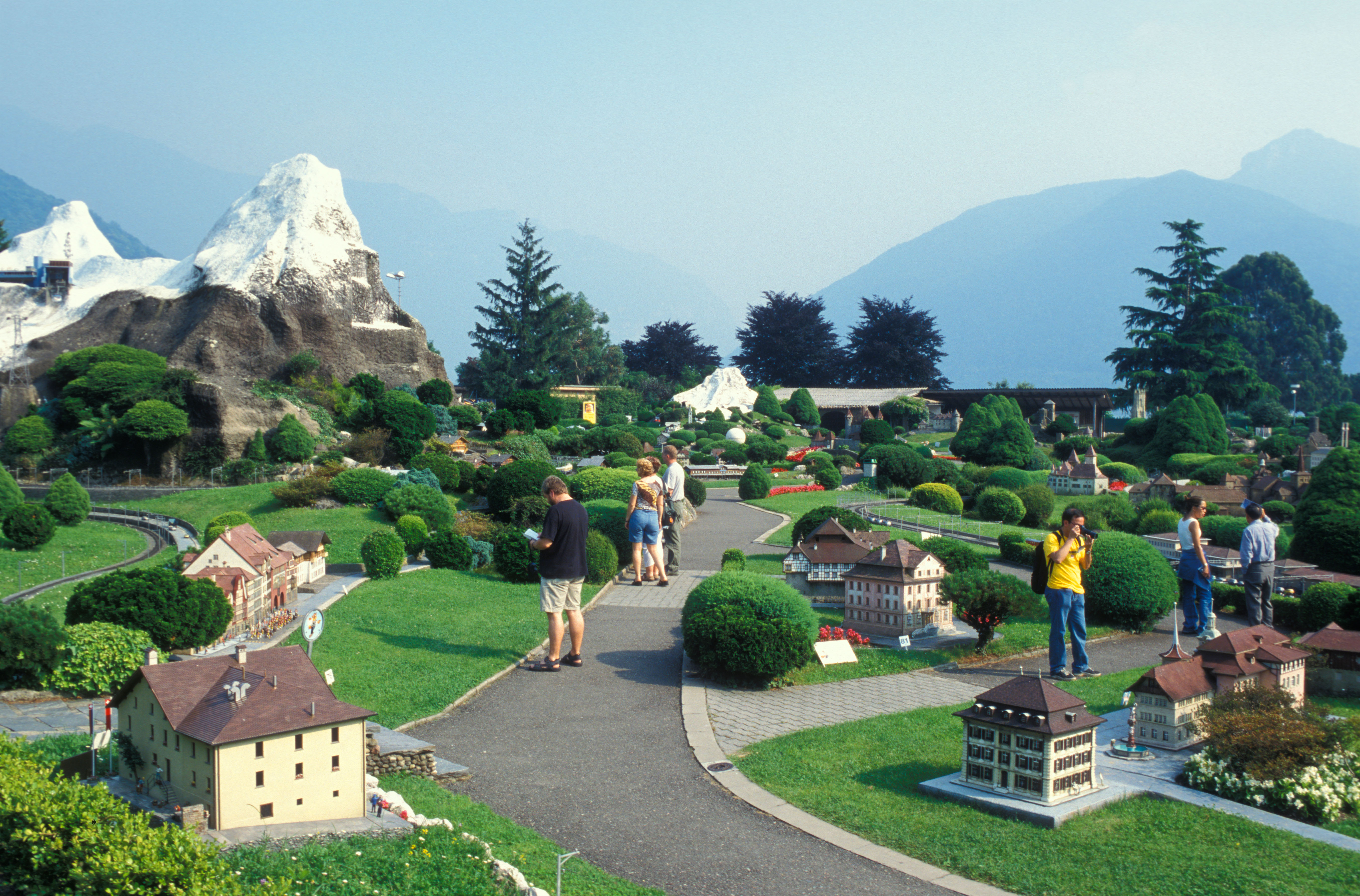 Leisure park Swissminiatur in Melide, Canton Ticino: as Switzerland struggles with its identity, the nation's mythical neutrality is put into question.