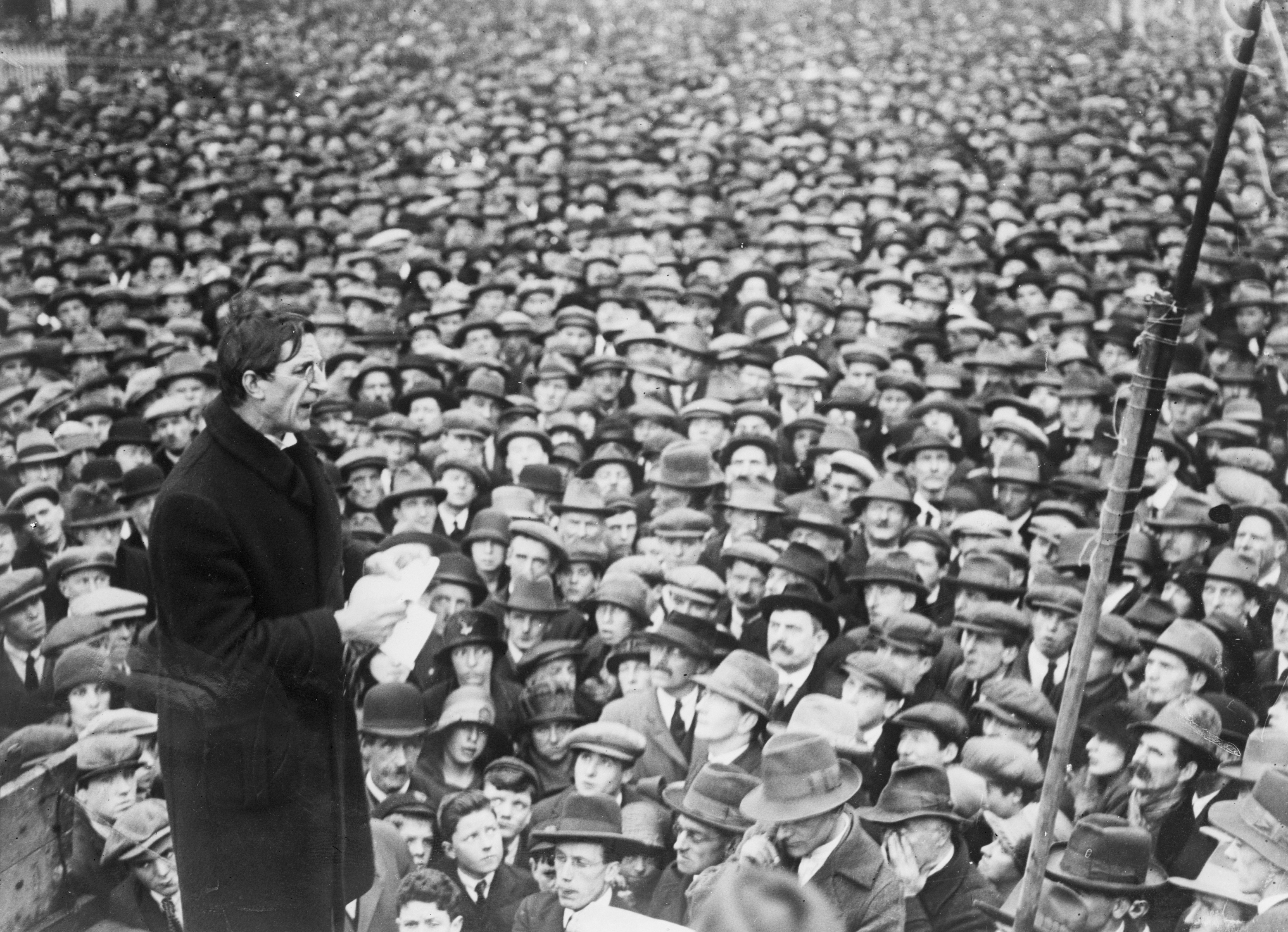 Eamon de Valera Speaking to a large crowd