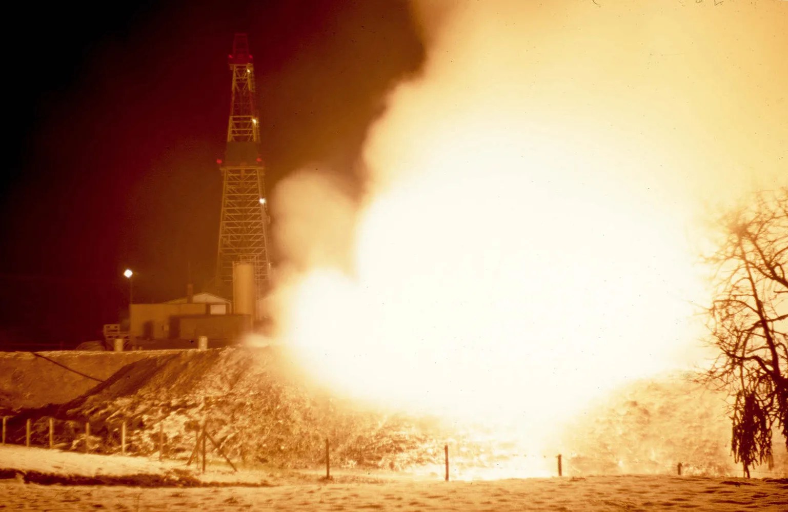 Explosion einer Gasbohrung