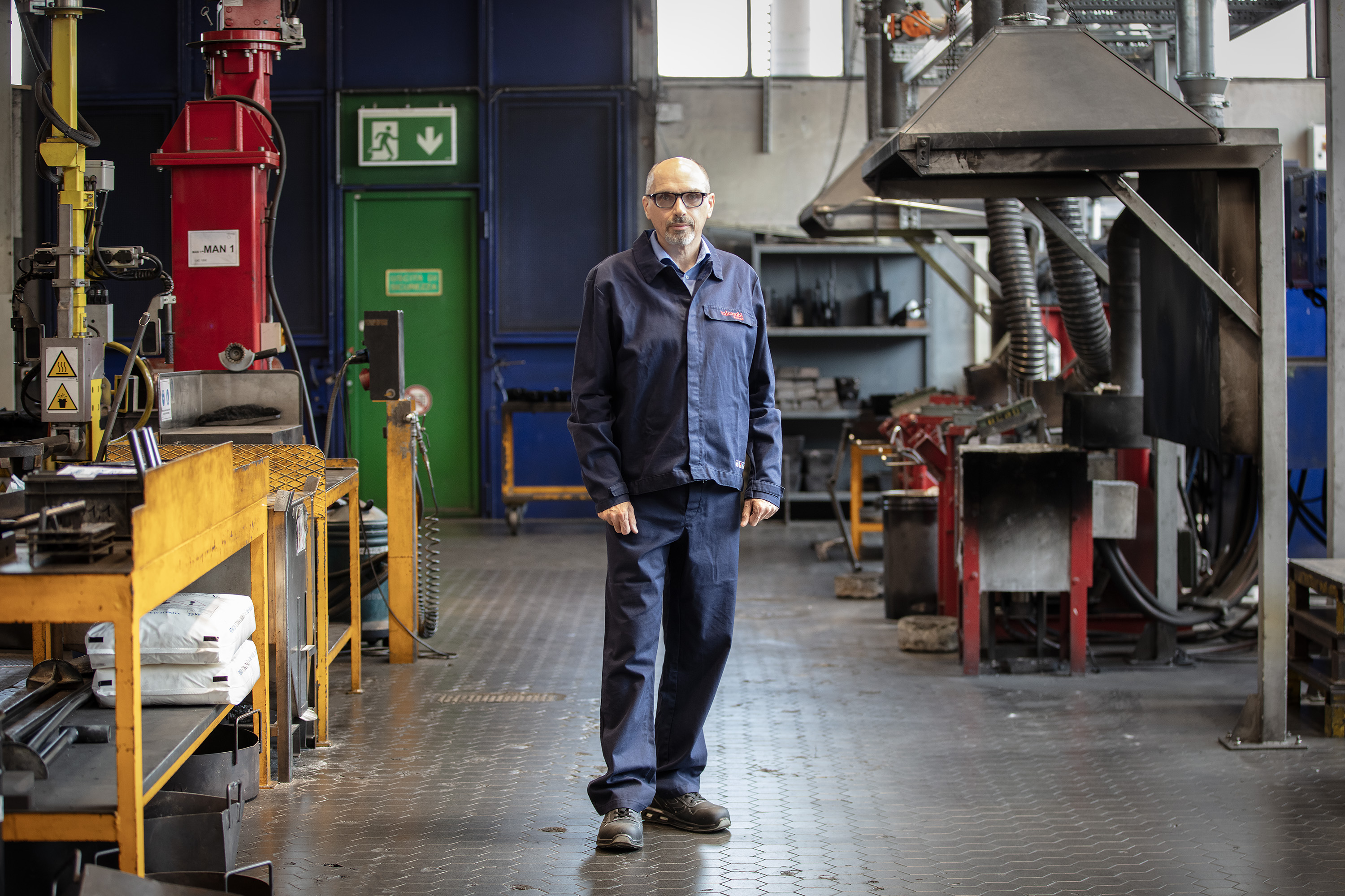 Simon Knobloch inside the foundry