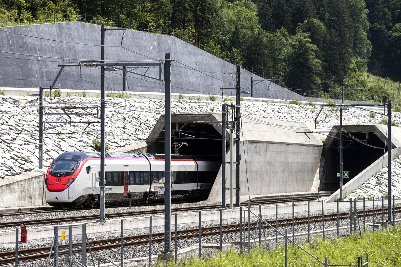 treno che entra in una galleria