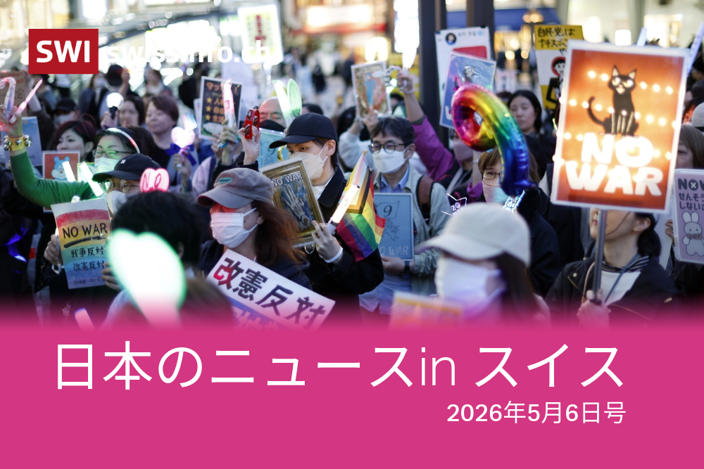 「改憲反対」などのプラカードを掲げるデモ隊