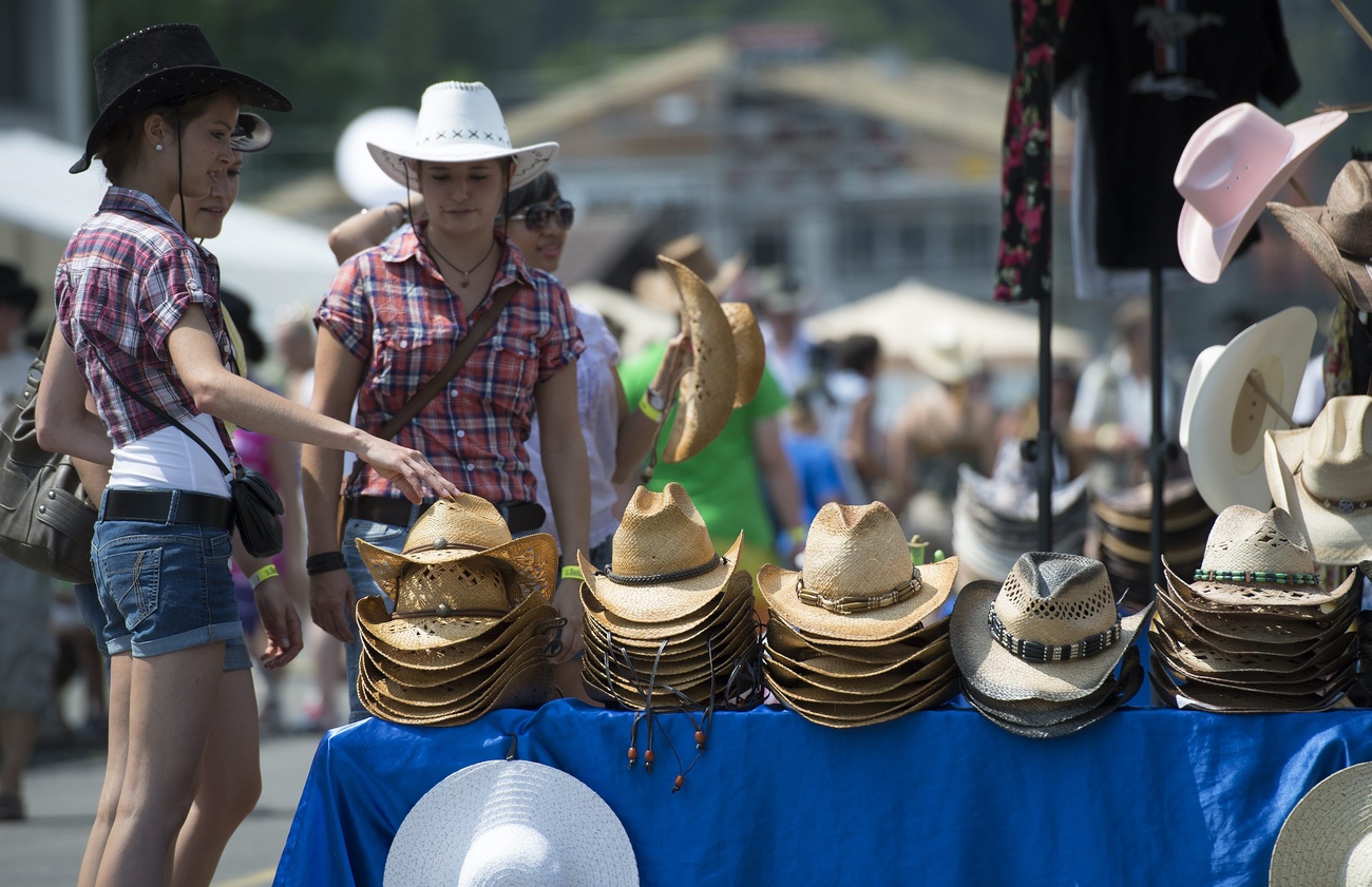Mimetizzarsi in un precedente Trucker & Country Festival a Interlaken.