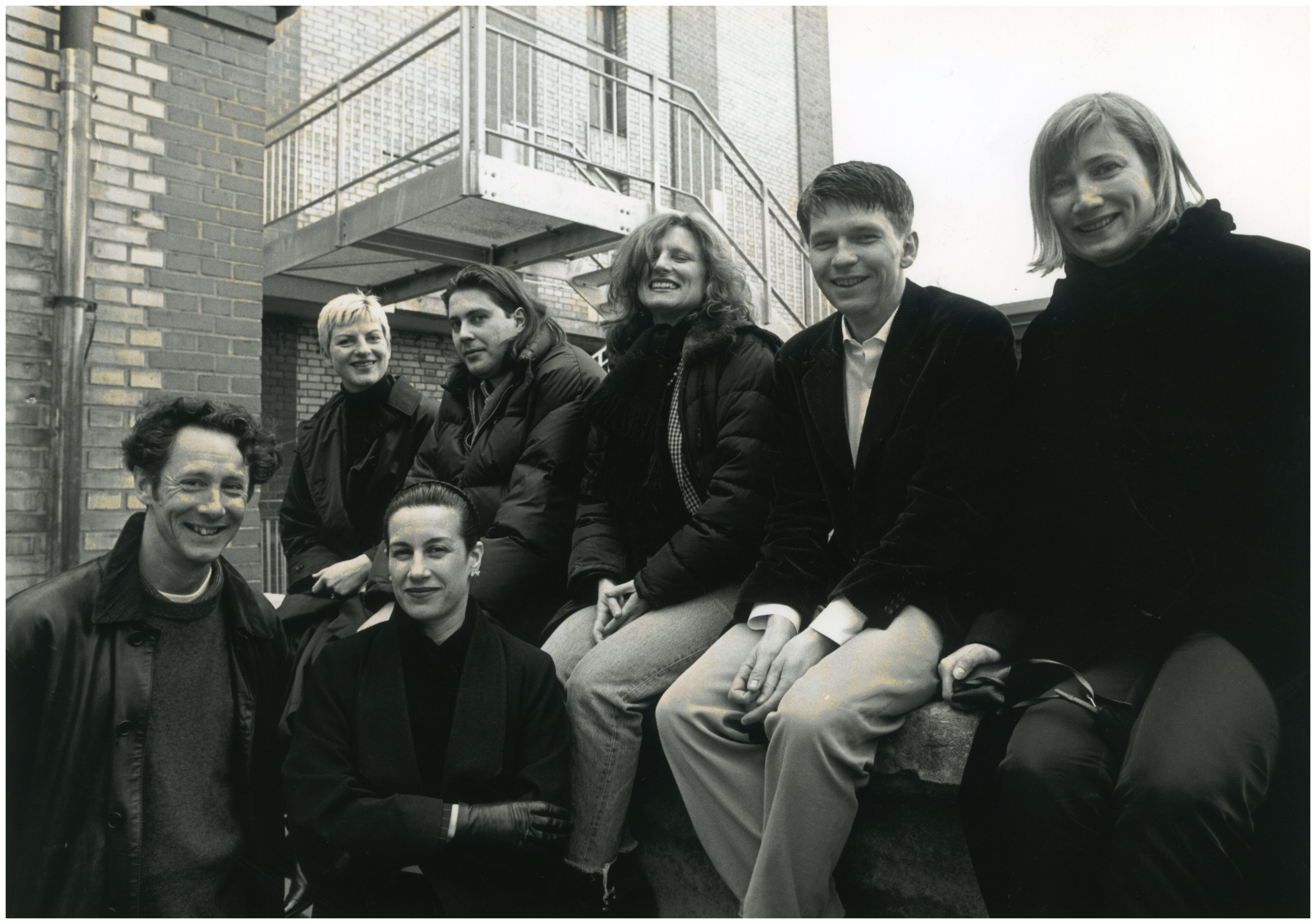 The first Liste jury panel in 1996 (from left to right): Peter Bläuer, Basel; Eva Presenhuber, Zurich; Maureen Paley, London; Fim Neuger, Berlin; Emi Fontana, Milan; Peter Kilchmann, Zurich; and Anne de Villepoix, Paris.