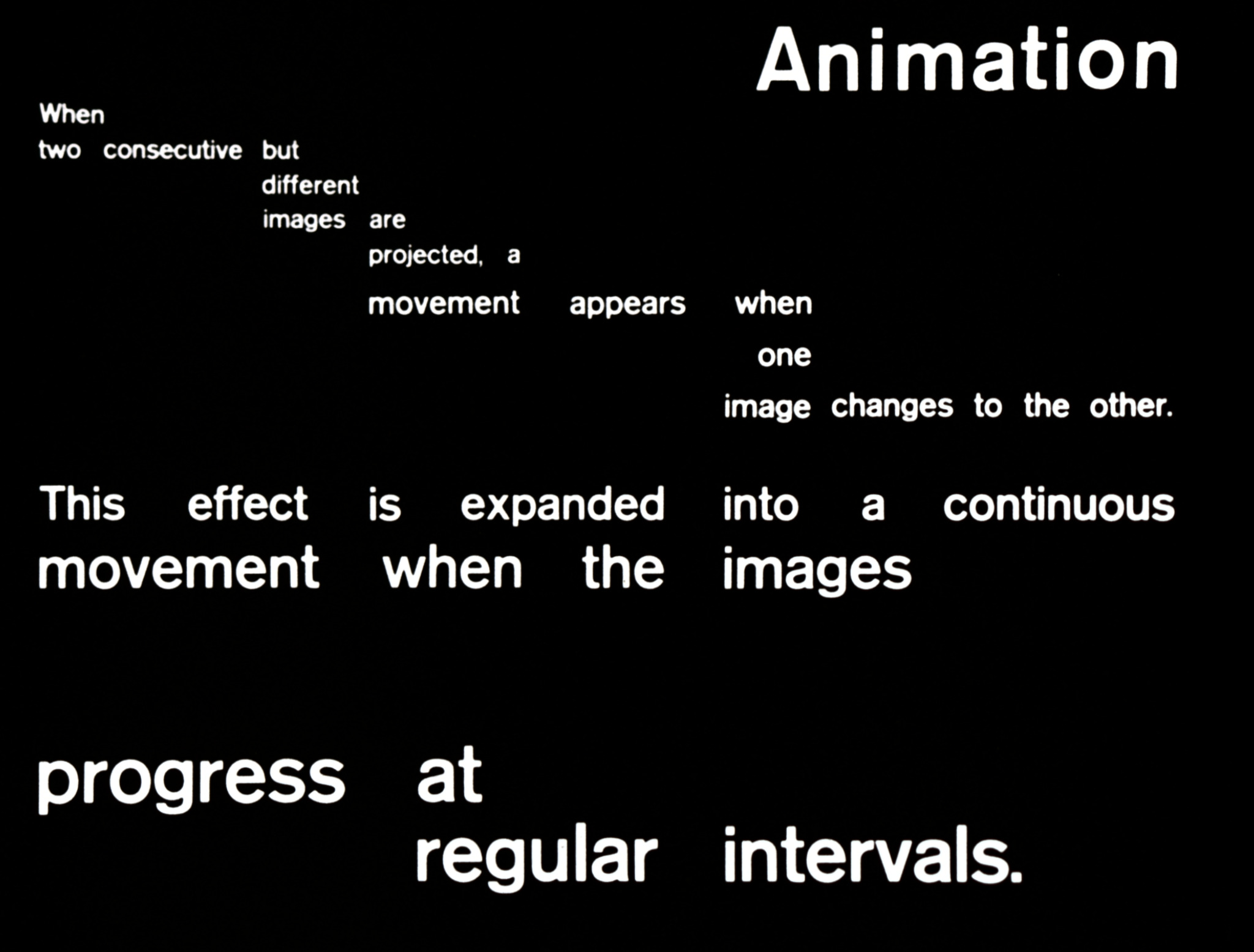 Philip Burton, «Typografie Animation», film still, late 1960s.