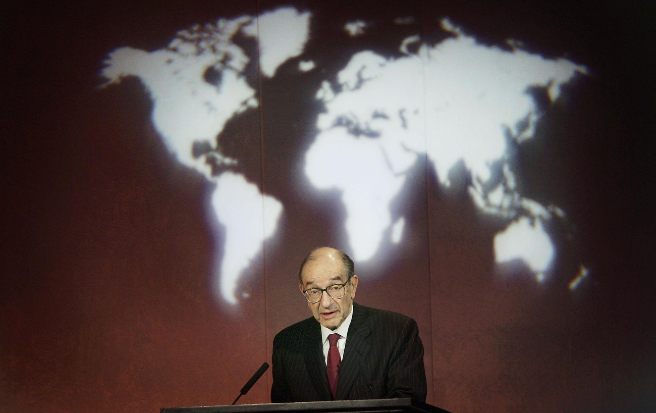 Alan Greenspan at the G7 meeting for finance ministers and central bank governors in London in 2005.