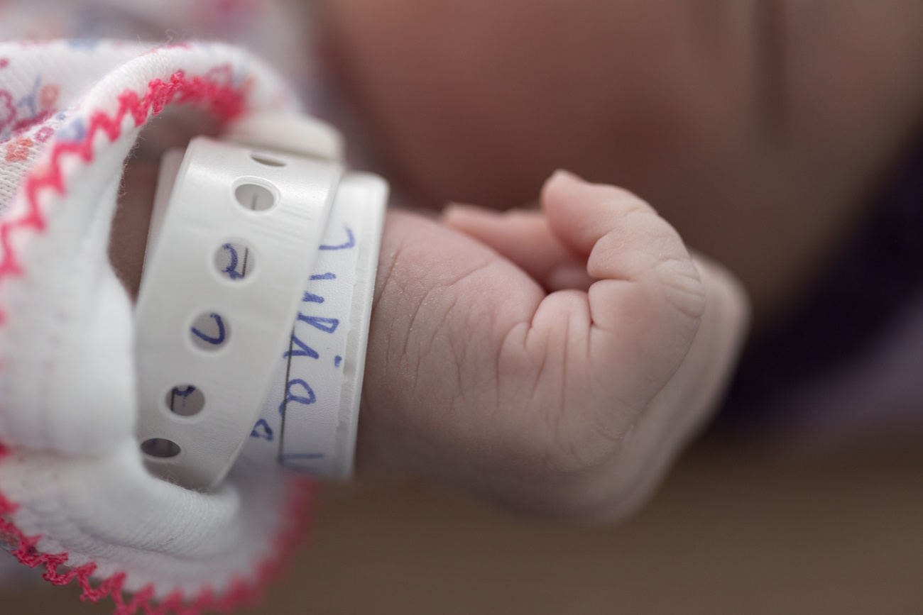 A newborn’s hand