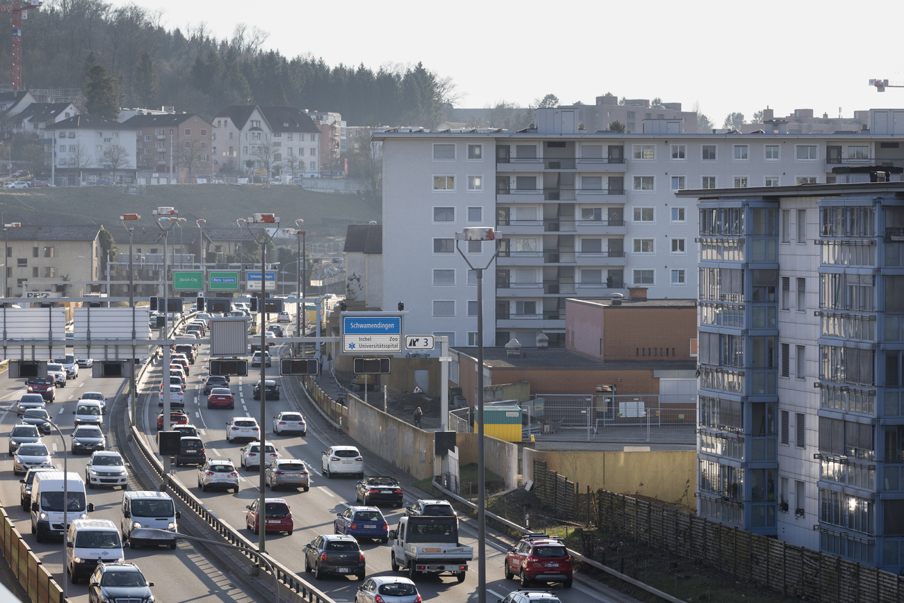 Traffic around Zurich.