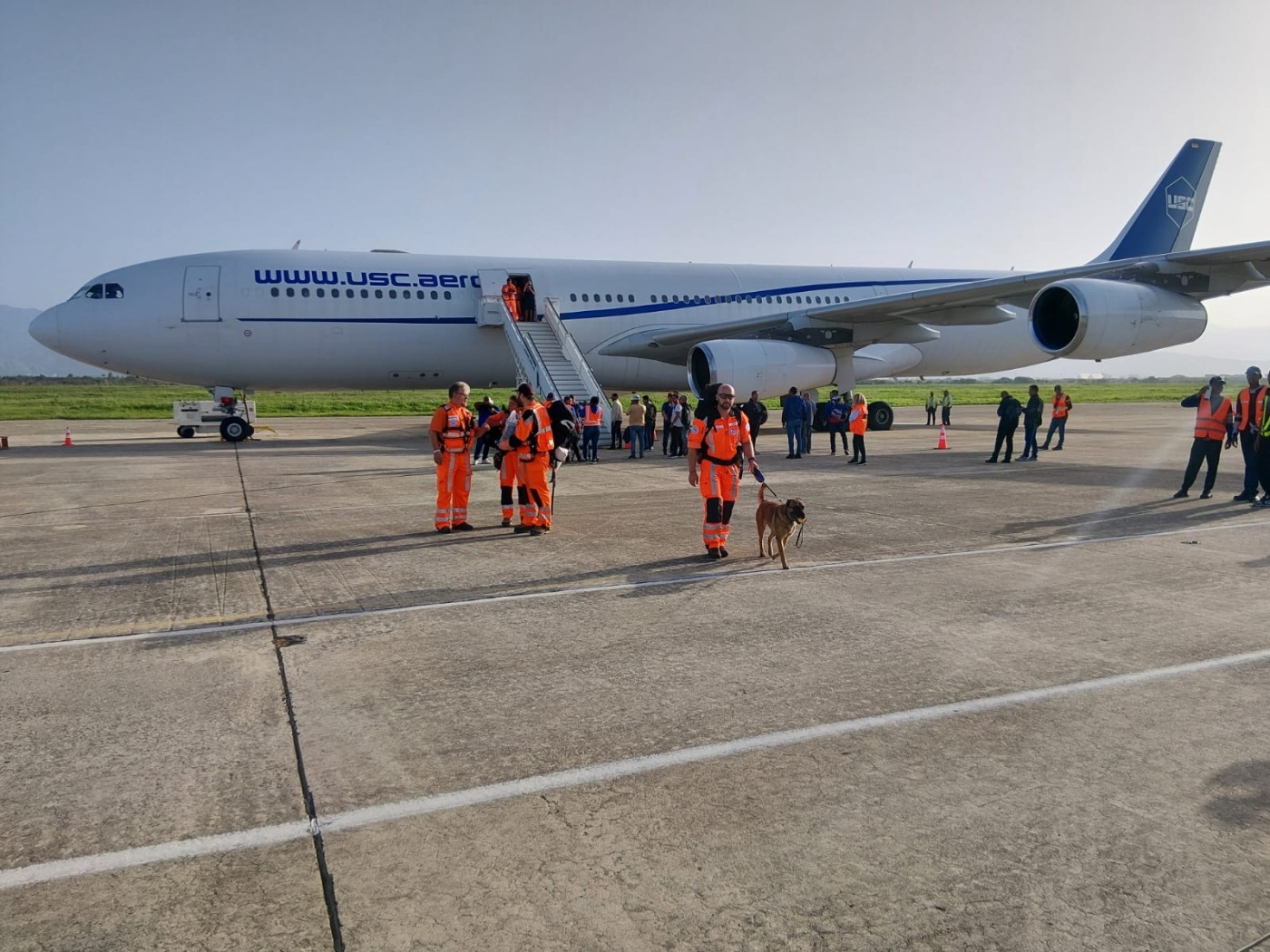 Swiss rescue team arrives in Caracas following the earthquake