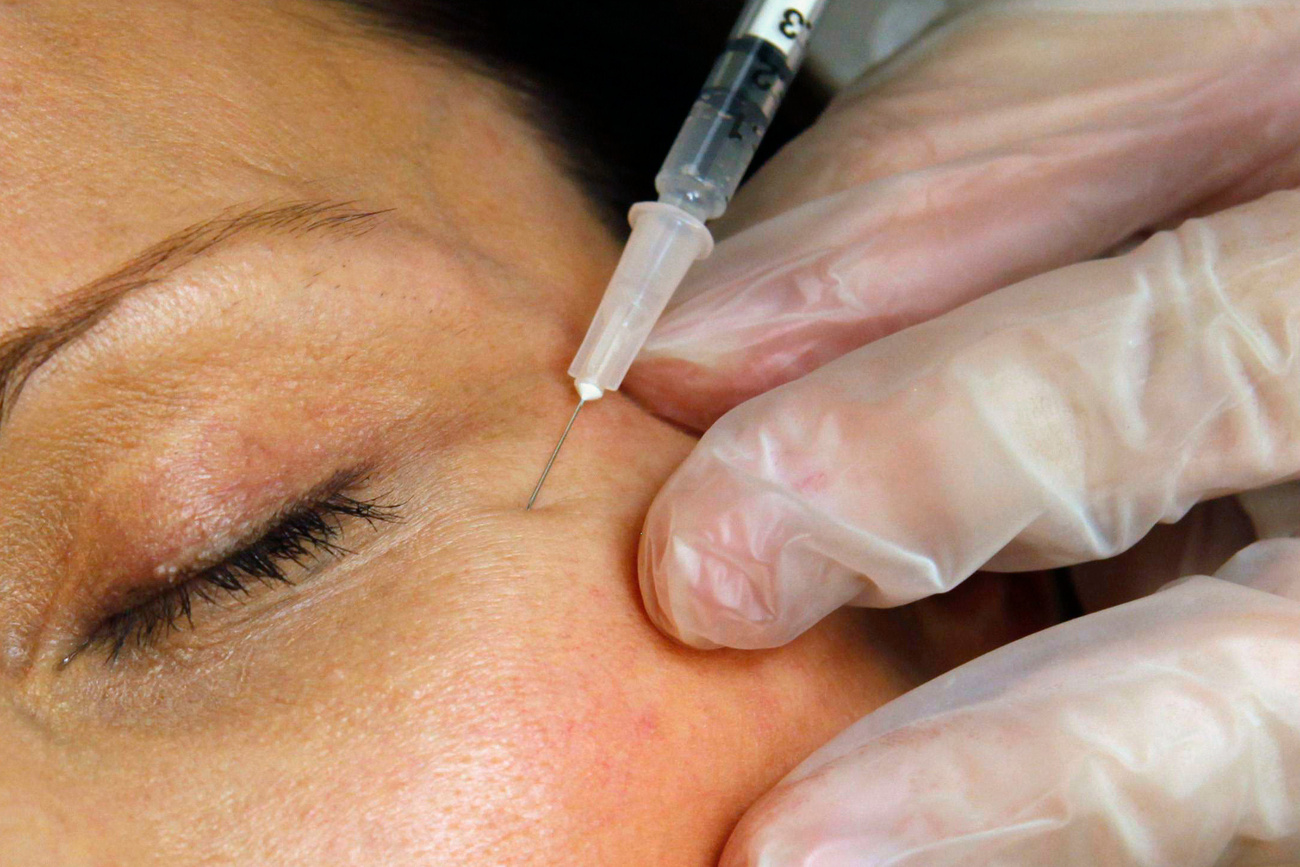 un'iniezione di botox