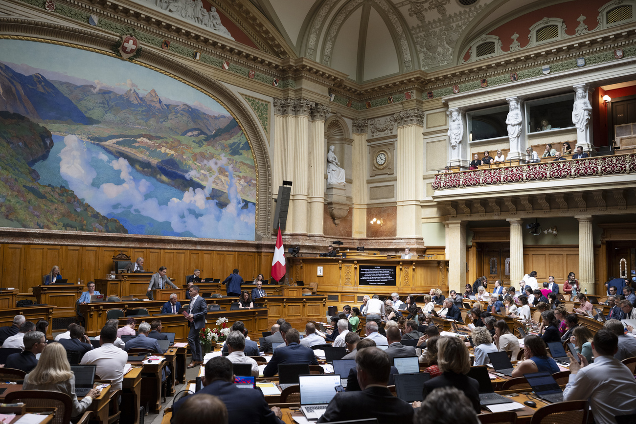 L'aula del Consiglio Nazionale.