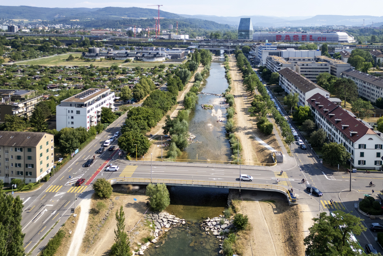 duta aerea del fiume Birs e del ponte Reding a Basilea mercoledì 24 giugno 2026.