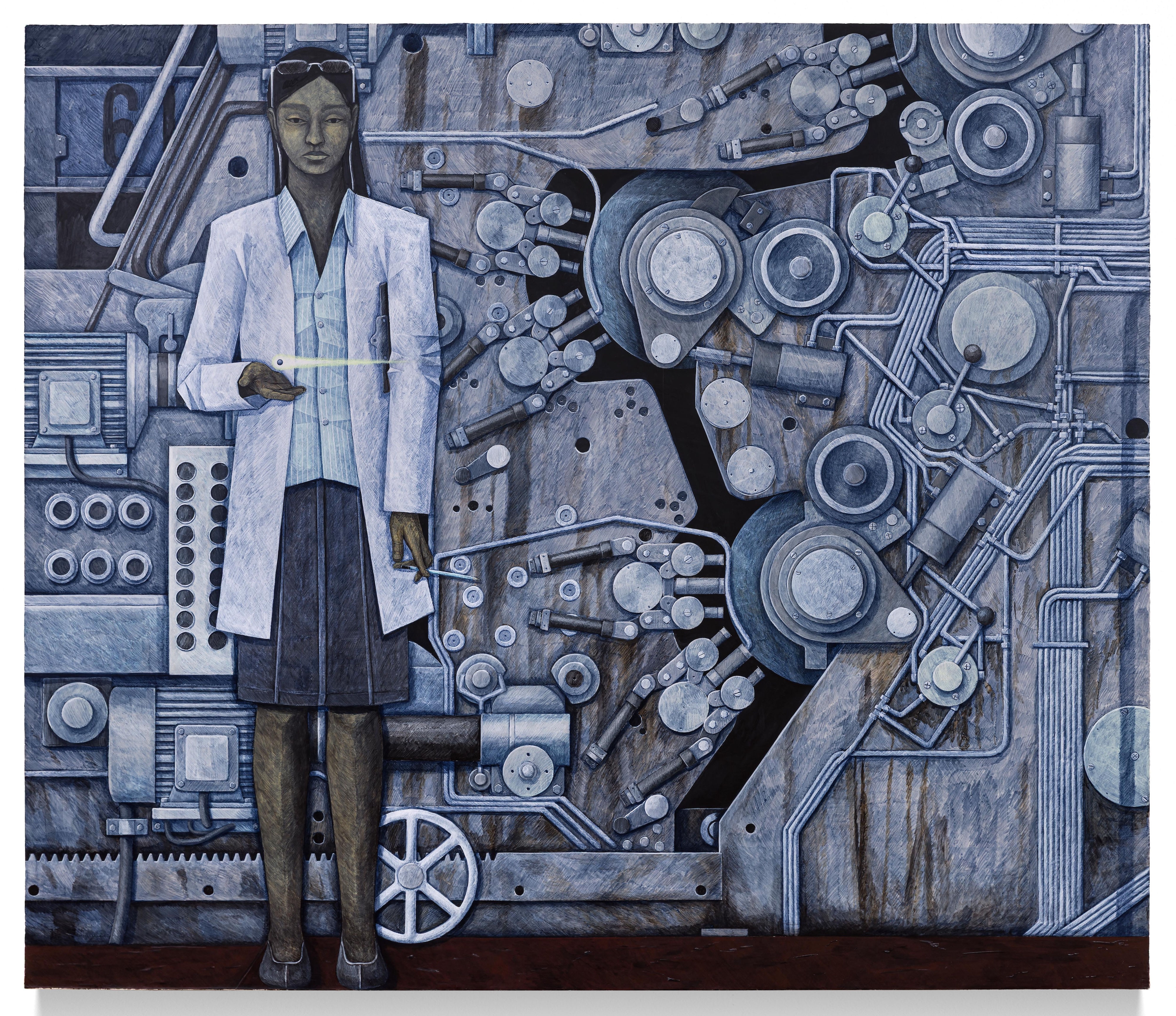 "Ne plus ultra / My lonely particle" (2025) by American artist Isaac Soh Fujita Howell, brought by Luste debutante gallery Sébastien Bertrand (Geneva).