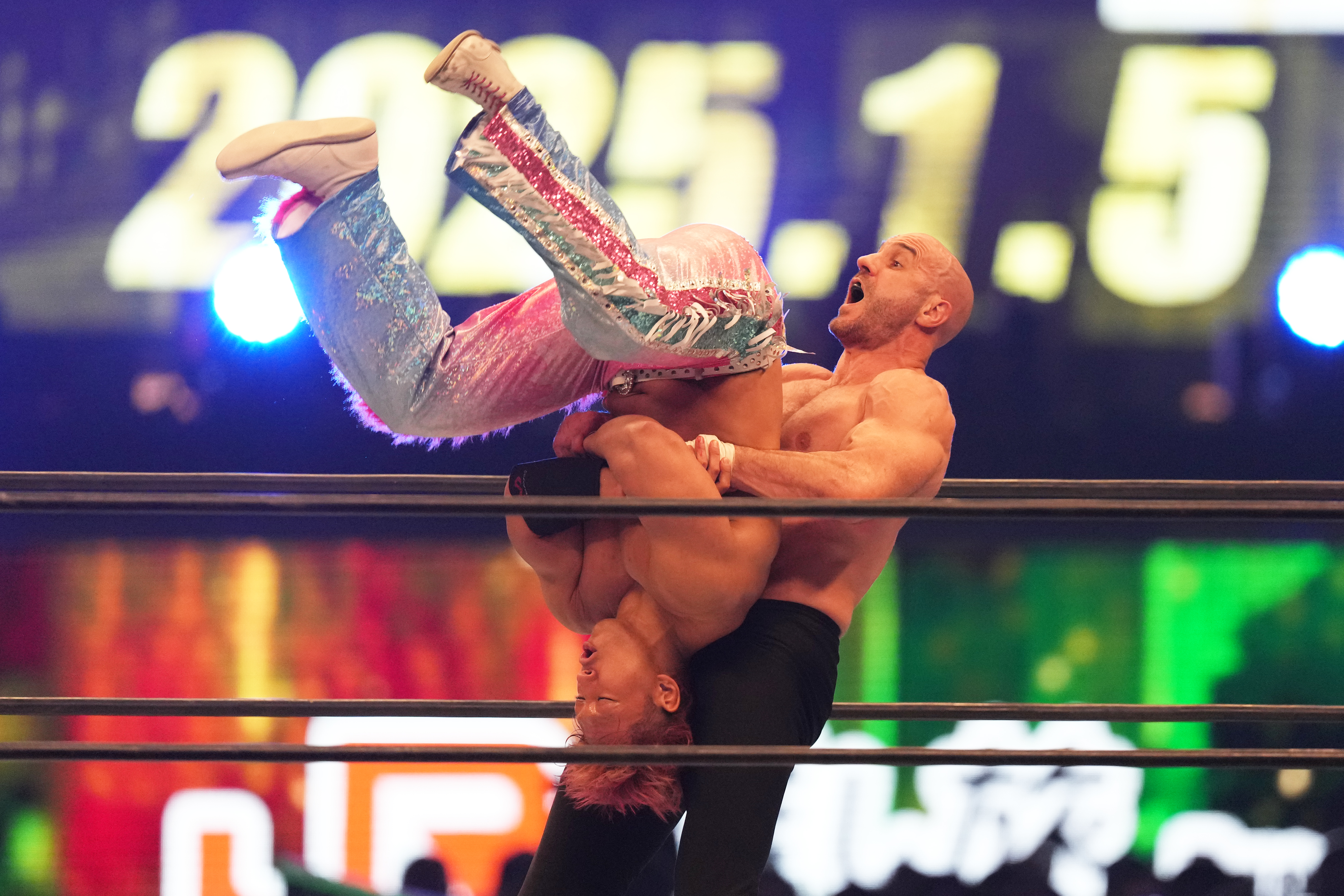Castagnoli and Shota Umino compete during the New Japan Pro-Wrestling - Wrestle Dynasty at Tokyo Dome on January 05, 2025