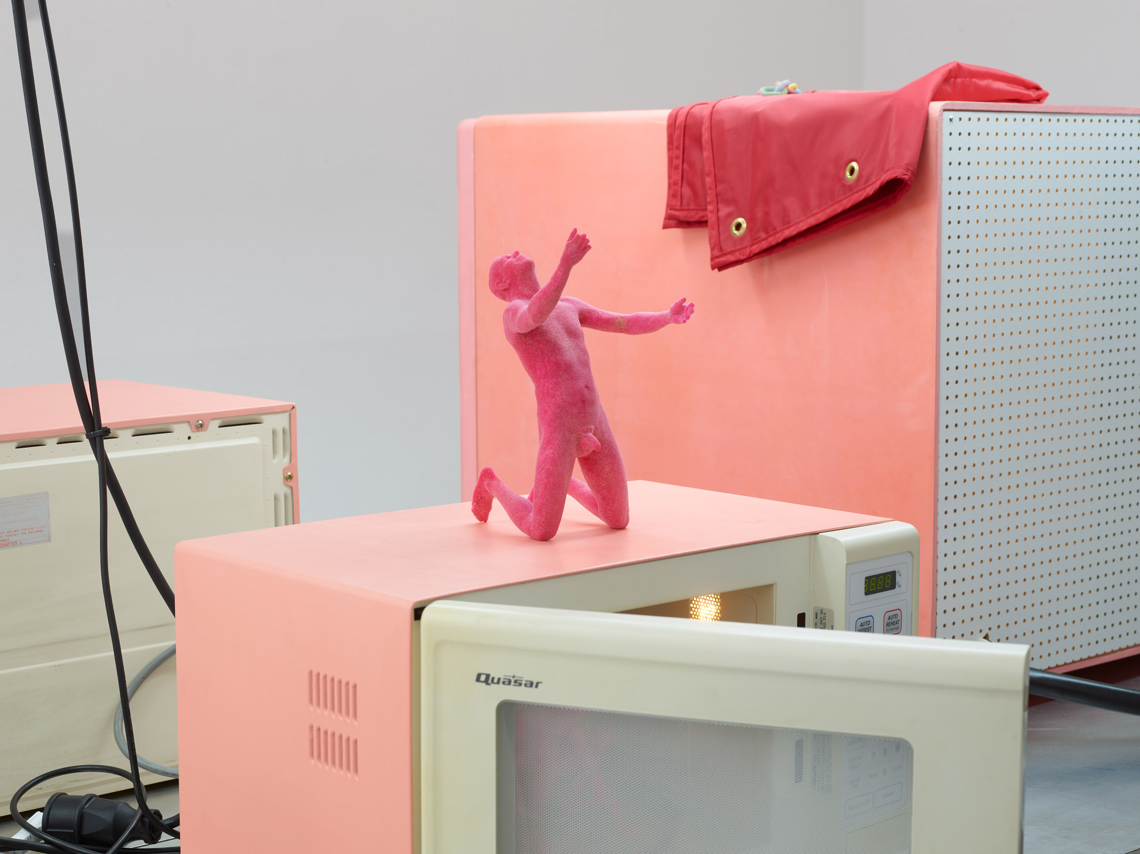 Basel Social Club, "The Office" (2026): detail of the installation "Ameratherm - Ultra Cooking Lab" (2024) by Californian artist Julia Scher.