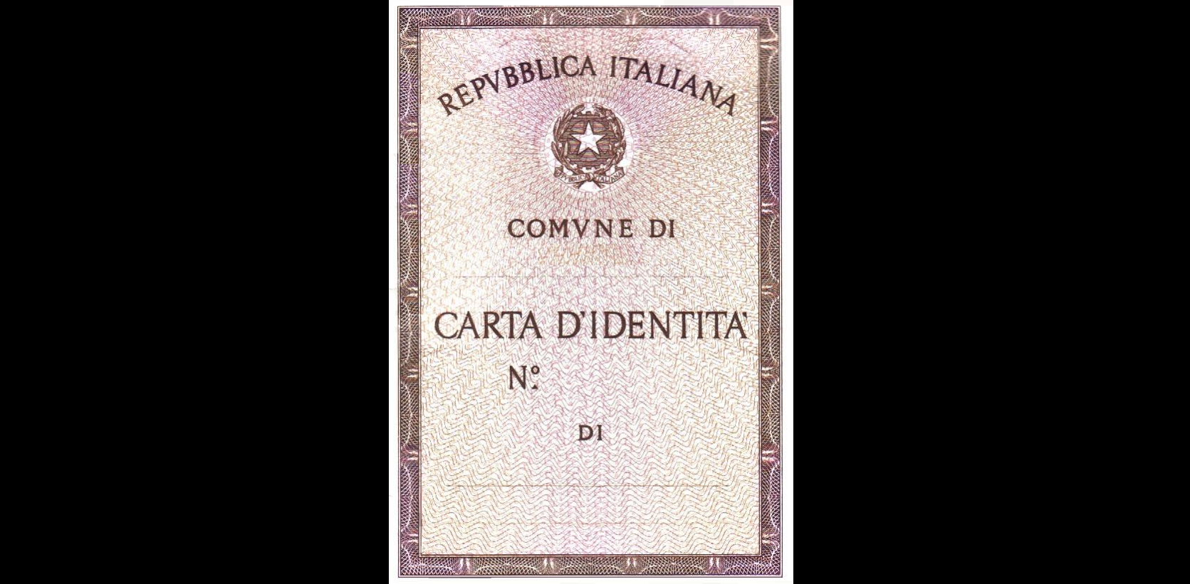 carta identità italiana cartacea