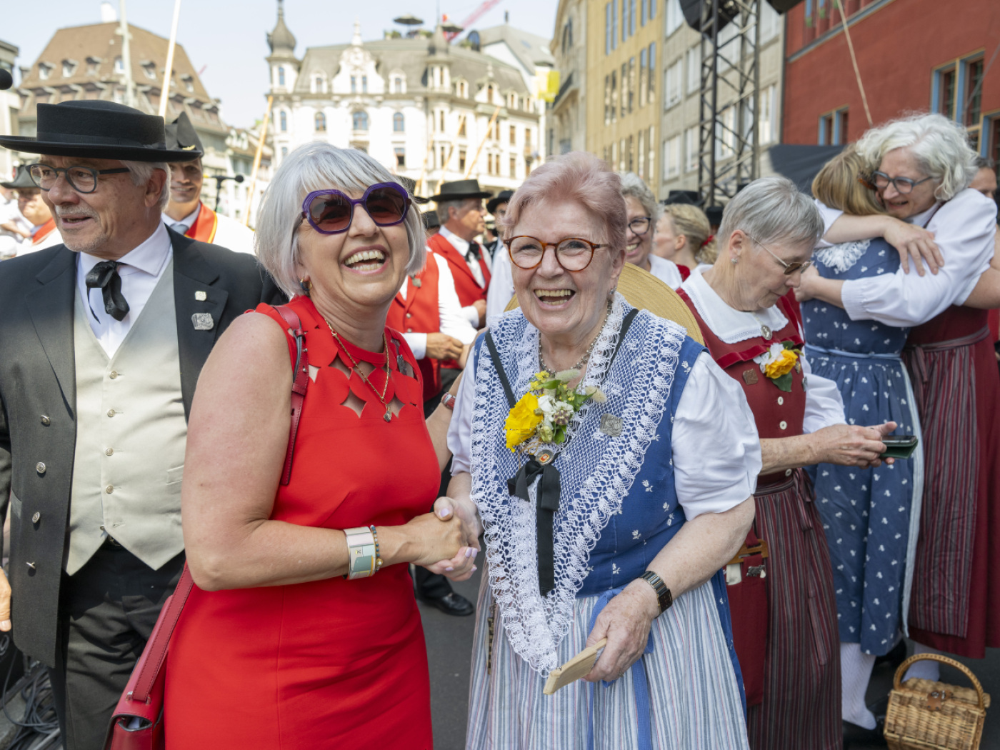 Yodelling festival parade winds its way through Basel in sweltering heat