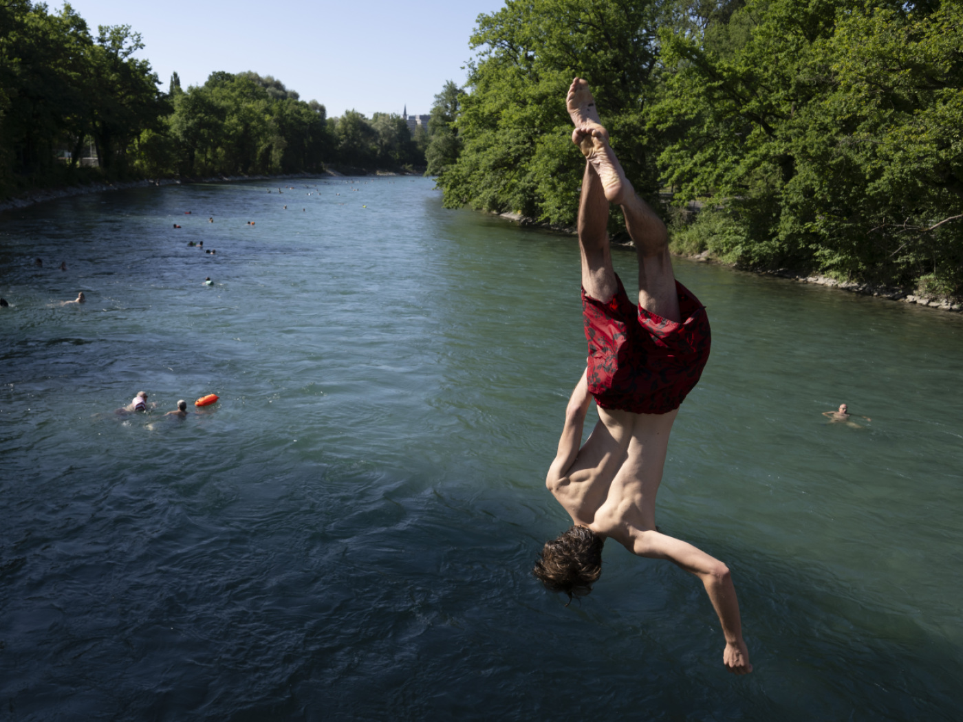 The Aare in Bern is warmer than it has ever been in June