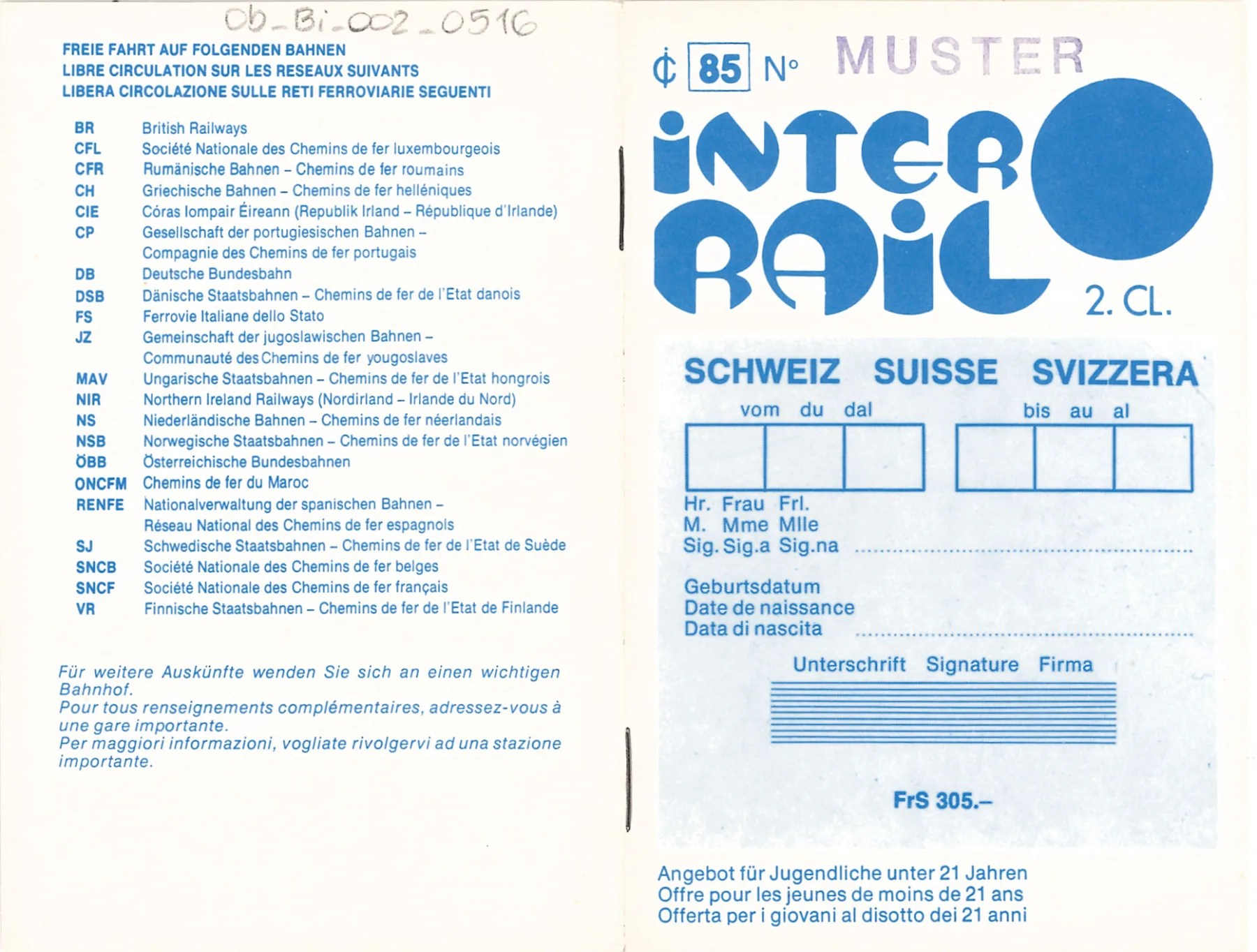 InterRail-Abonnementmodell