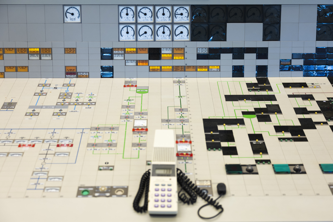 Control room of the Muehleberg nuclear power station