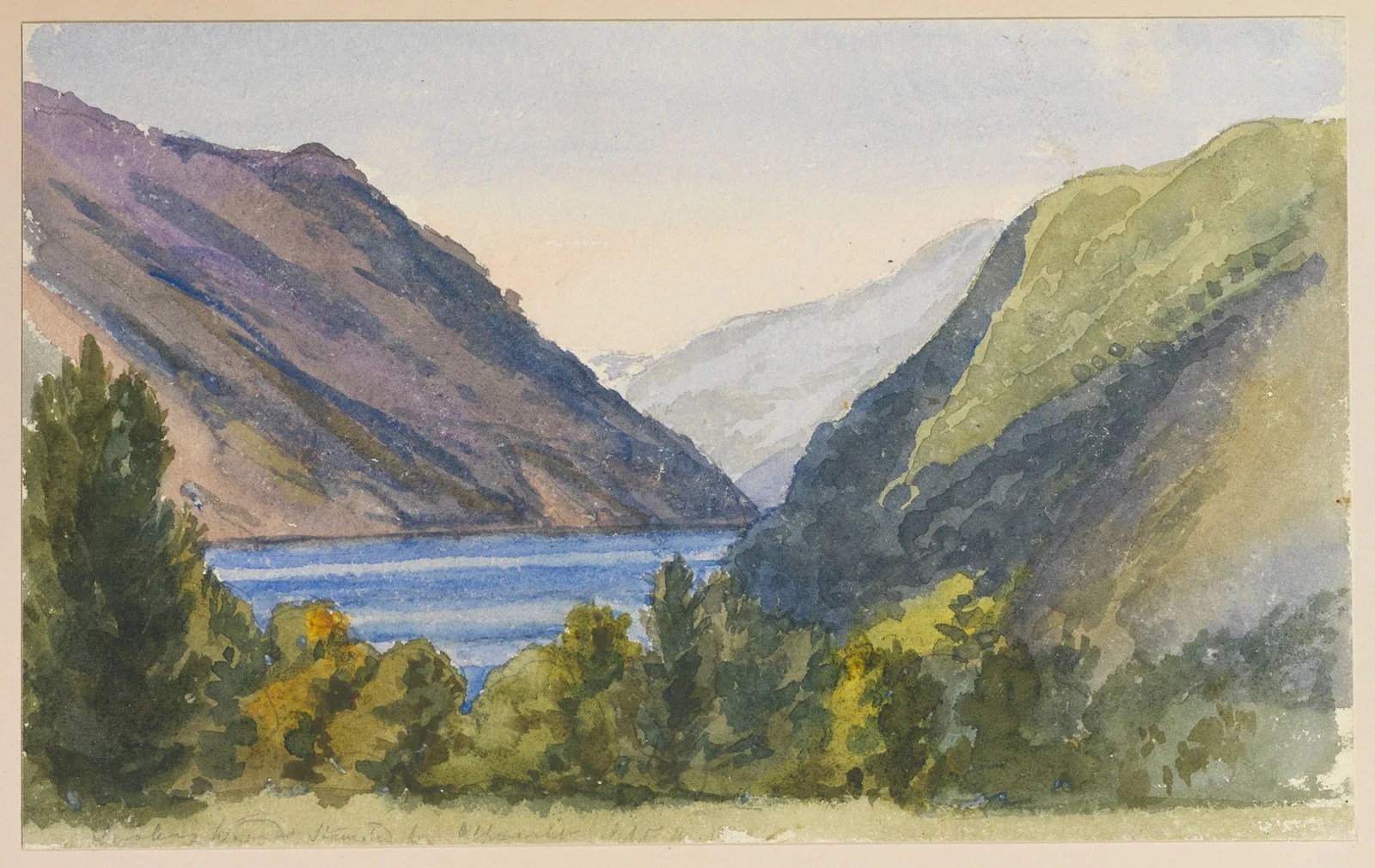Le lac d'Alpnach peint par la reine Victoria