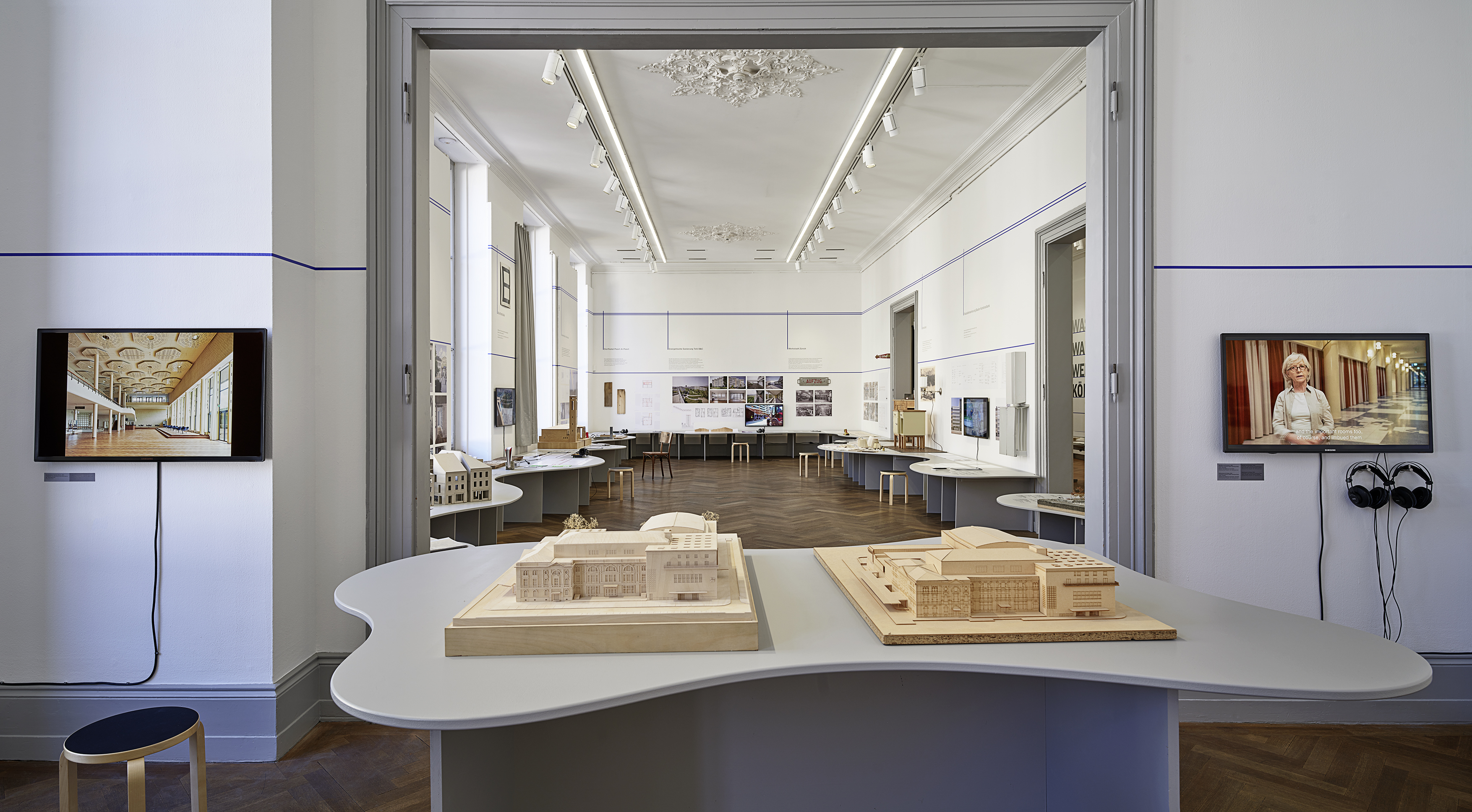 Swiss Architecture Museum (S AM) exhibition view ‘‘What Was Could Be: Experiments Between Preservation and Architecture (2025).