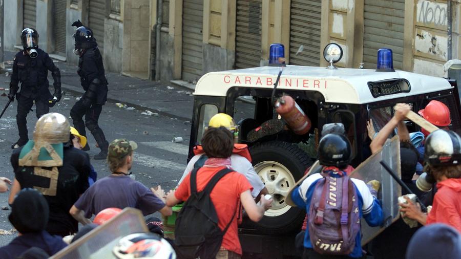 Un gruppo di manifestanti.