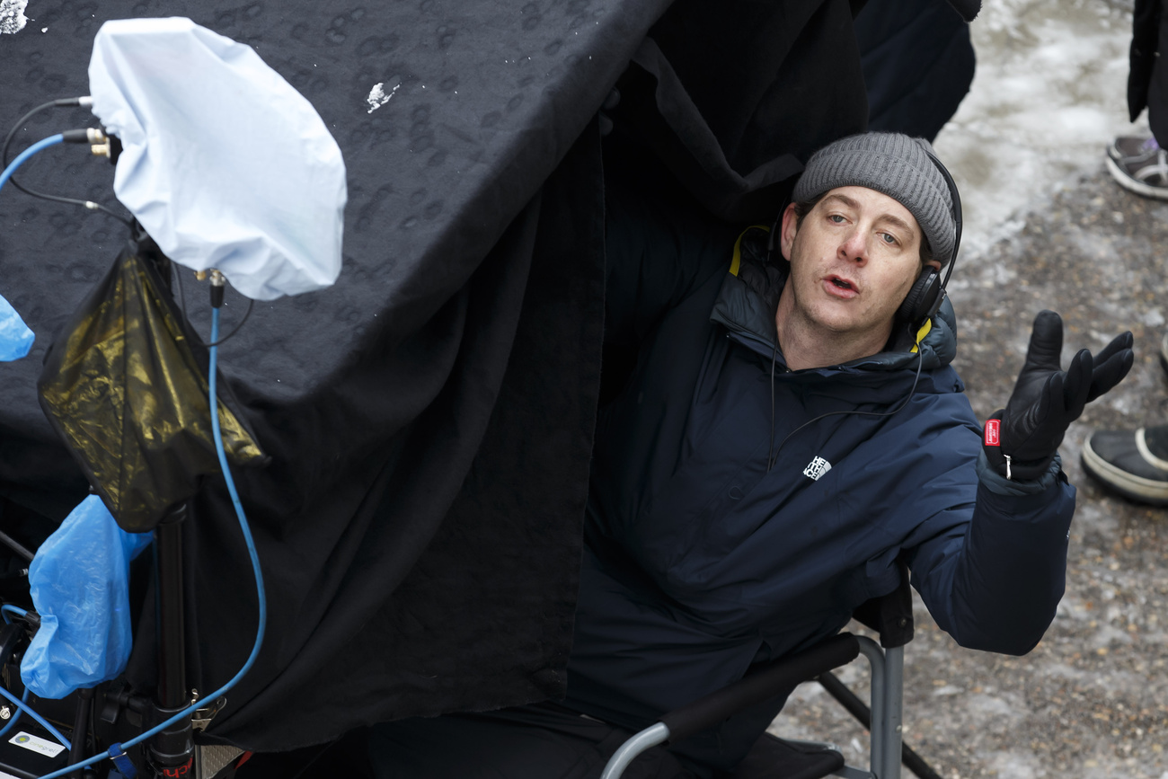 Jan-Eric Mack shooting the third season of the Swiss television series 'Wilder'.