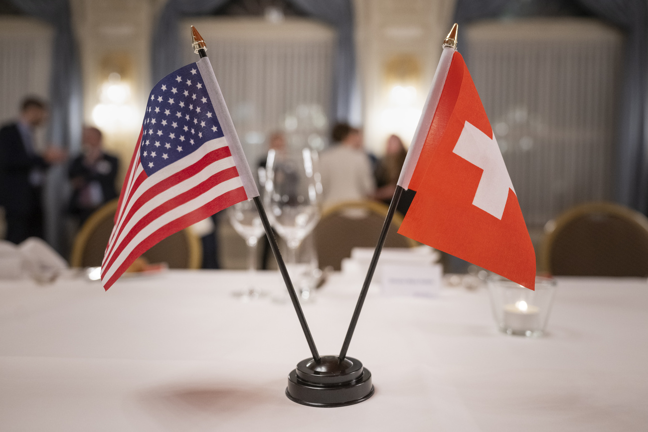 bandiere usa e svizzera