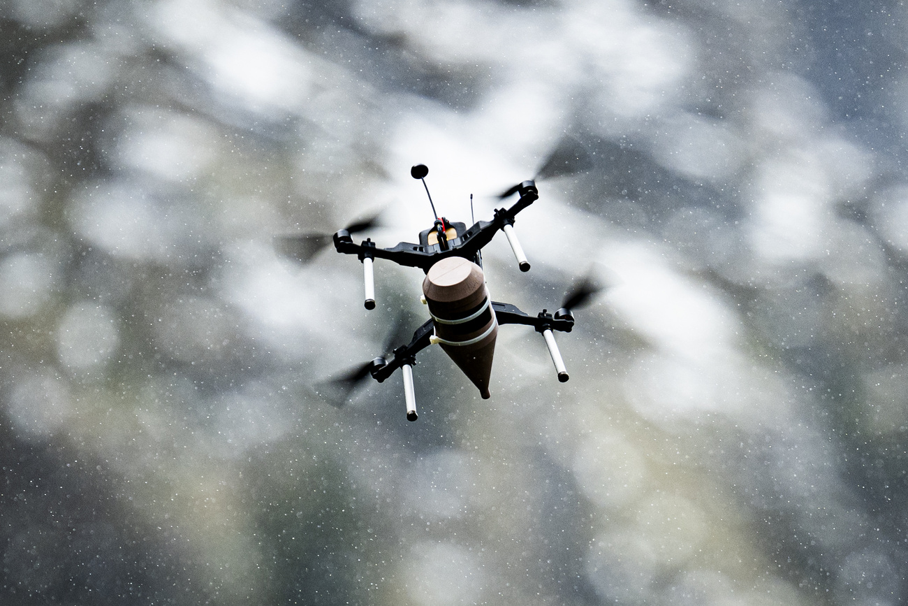 A drone in the air