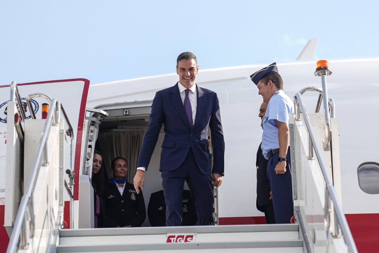 Pedro Sánchez, presidente del Gobierno de España, llega a Turquía para la reunión de la OTAN.