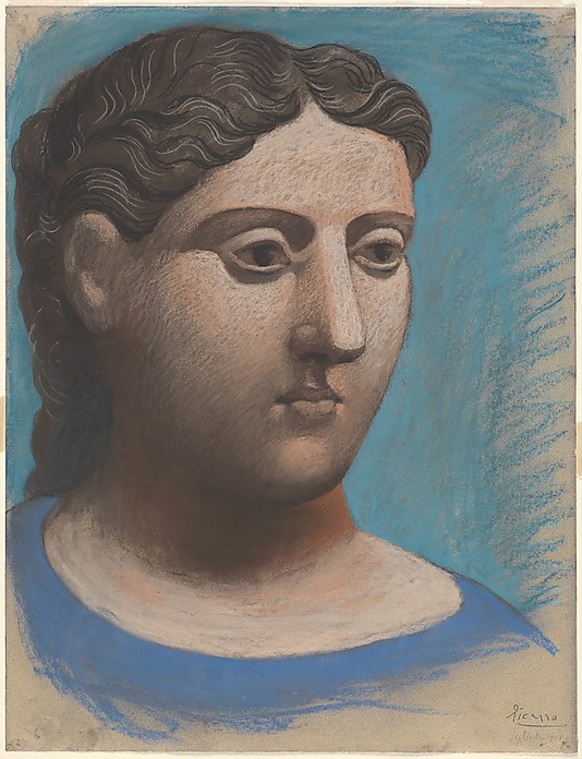  Tête de femme, pastel on paper, 1921, by Pablo Picasso 