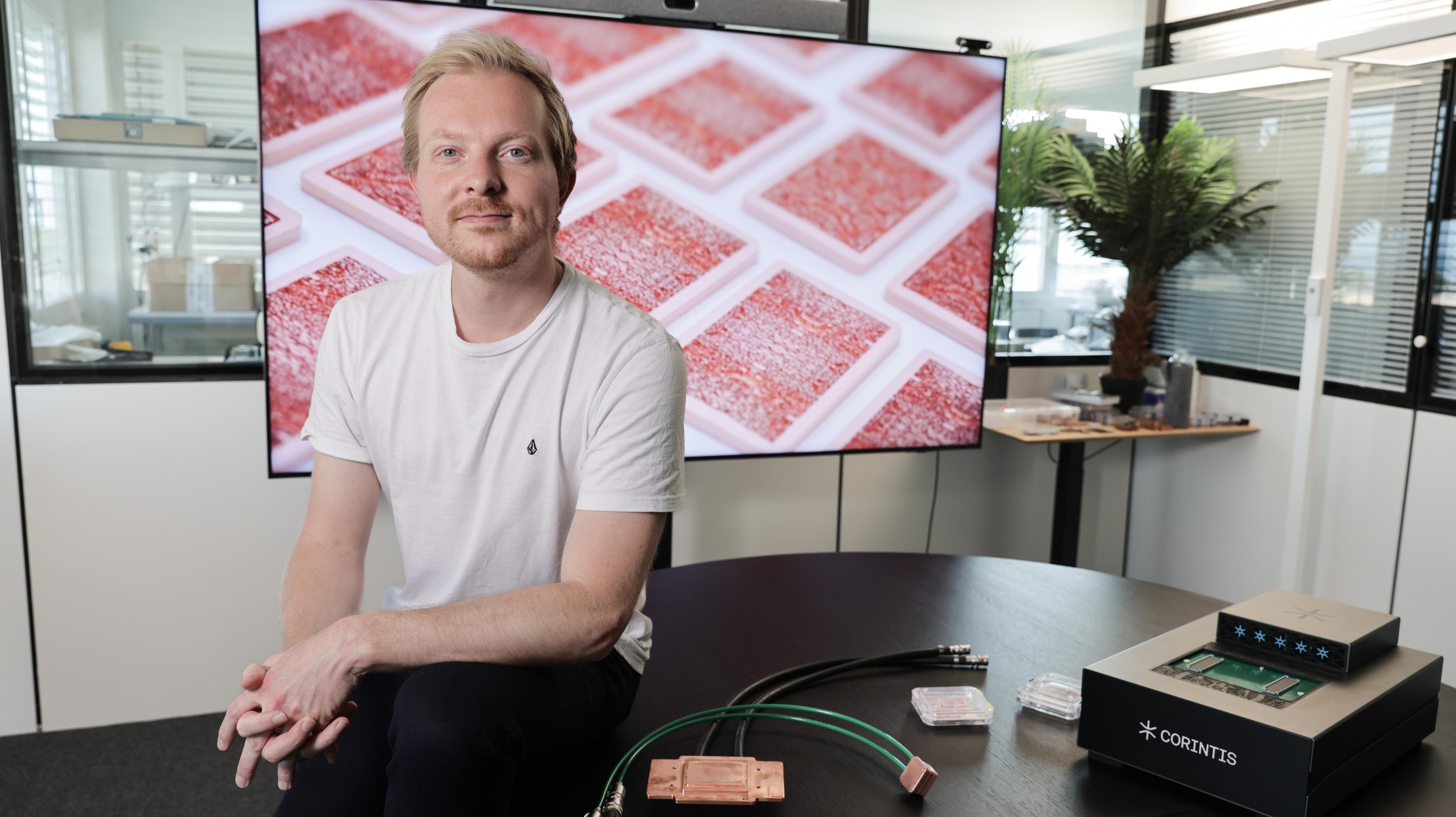 Remco van Erp with his chip cooling system