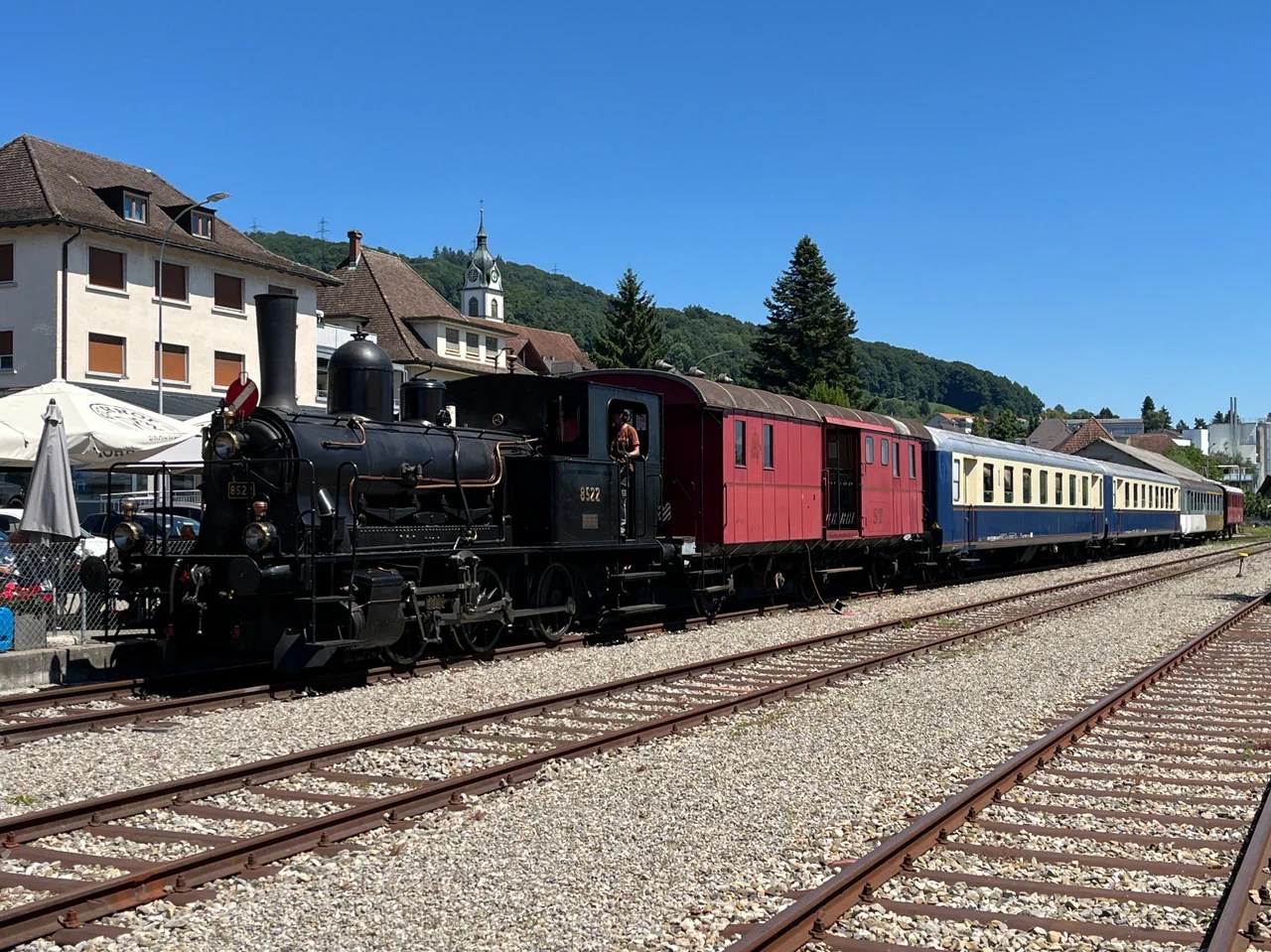 Le trajet en train à vapeur entre Sursee et Triengen dure environ 25 minutes.