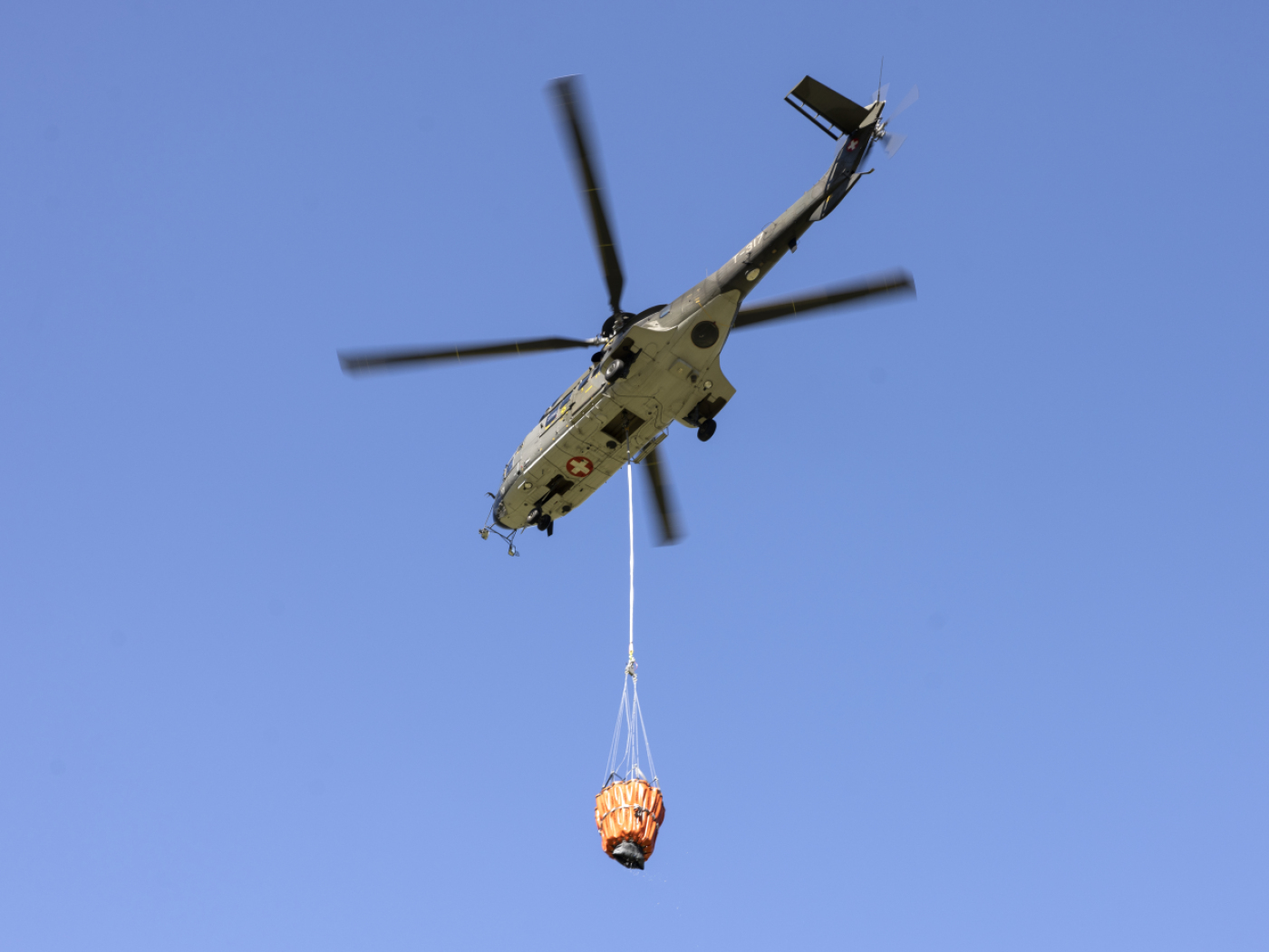 Helicopters must supply water to the St Gallen Alps