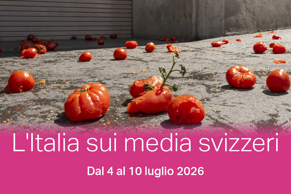 Pomodori distrutti sparsi per strada.