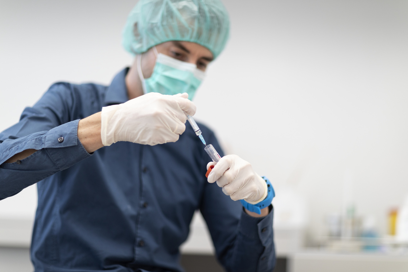 man with syringe
