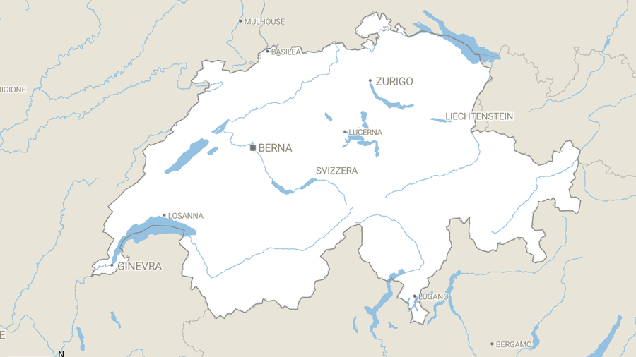 Mappa dei grandi laghi svizzeri